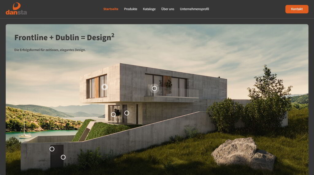 Dansta website screenshot