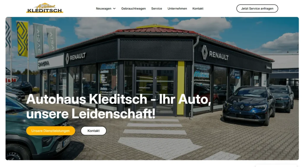 Kleditsch website screenshot