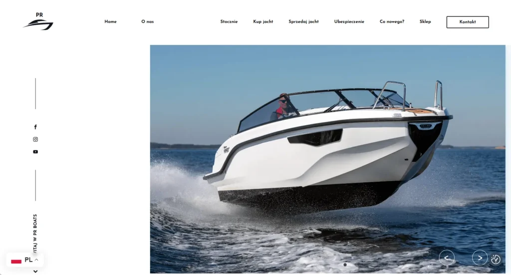 PR - Boats website screenshot