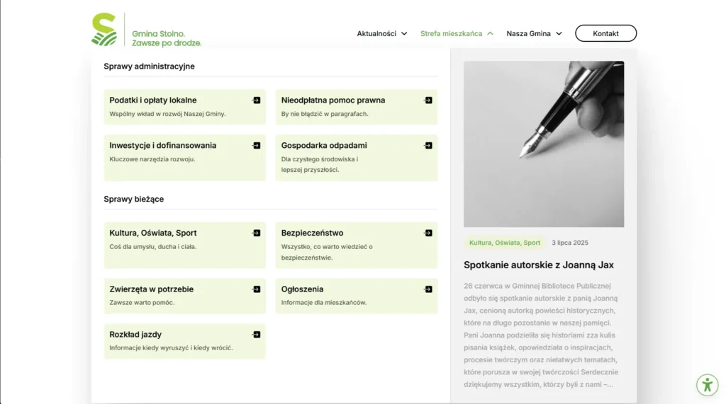 Gmina Stolno website screenshot