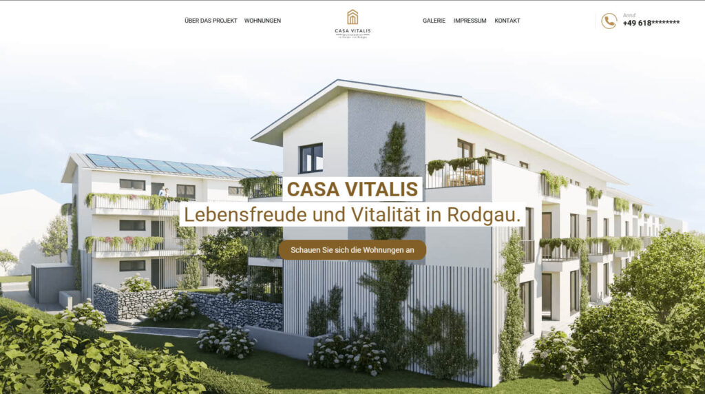Casa Vitalis website screenshot